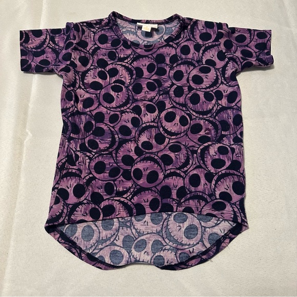 LuLaRoe Gracie Purple Jack Short Sleeve Shirt Size‎ 2 - Picture 1 of 7